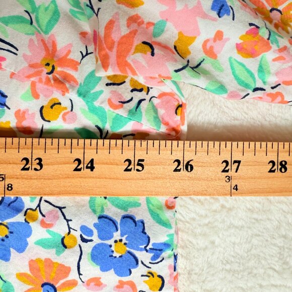 St. Johns Bay Colorful Floral Button Up Shirt Plus 2X 100% Cotton Long Sleeves - Picture 6 of 7